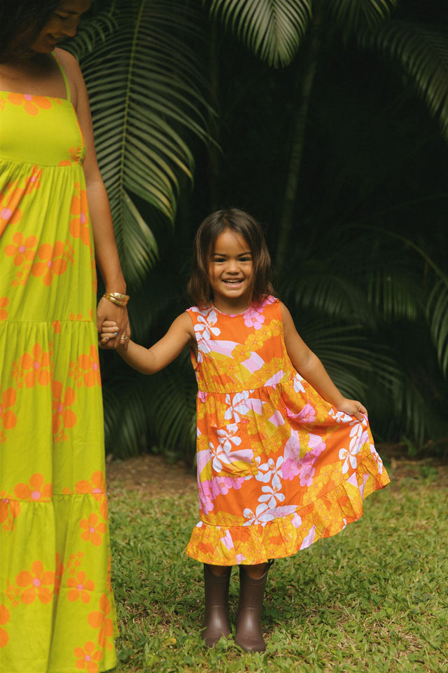 Kaliko Girlʻs Dress in Ilima Dream