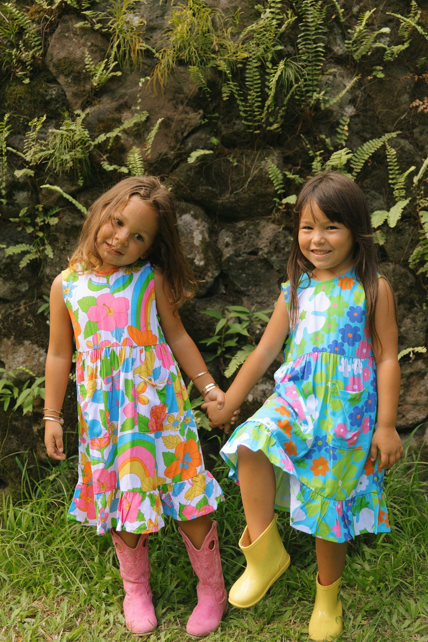 Kaliko Girlʻs Dress in Blue Pua Party