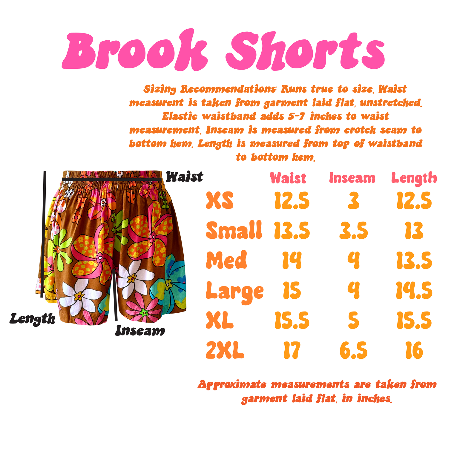 Brook Shorts in Hibiscus Sunset