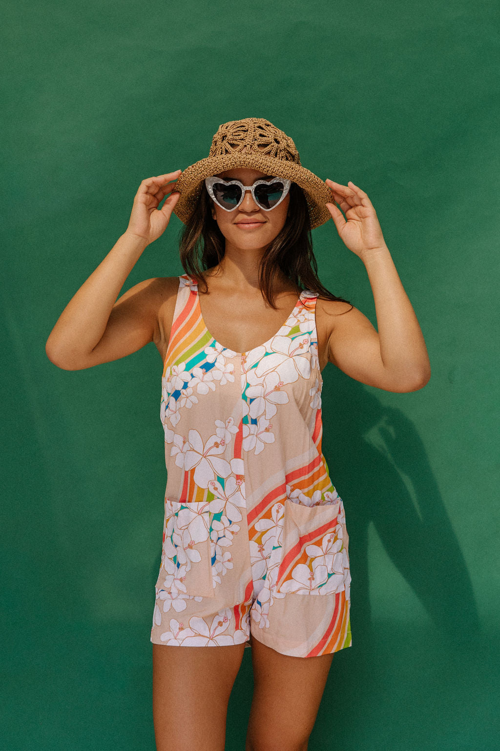 Patsy Romper in Anuenue Waves