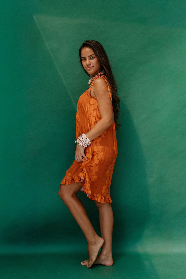 Colette Dress in Wild Hibiscus