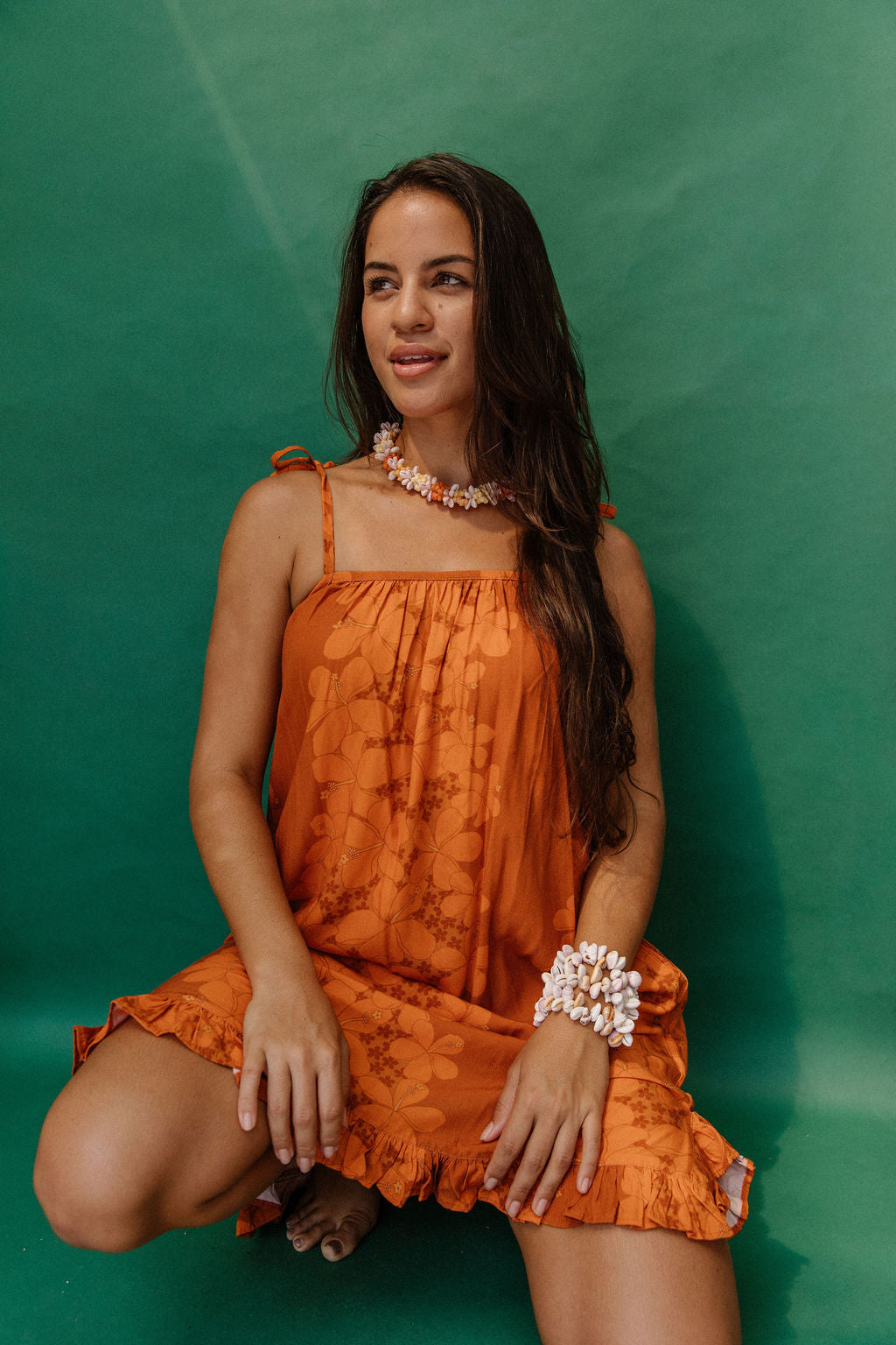 Colette Dress in Wild Hibiscus