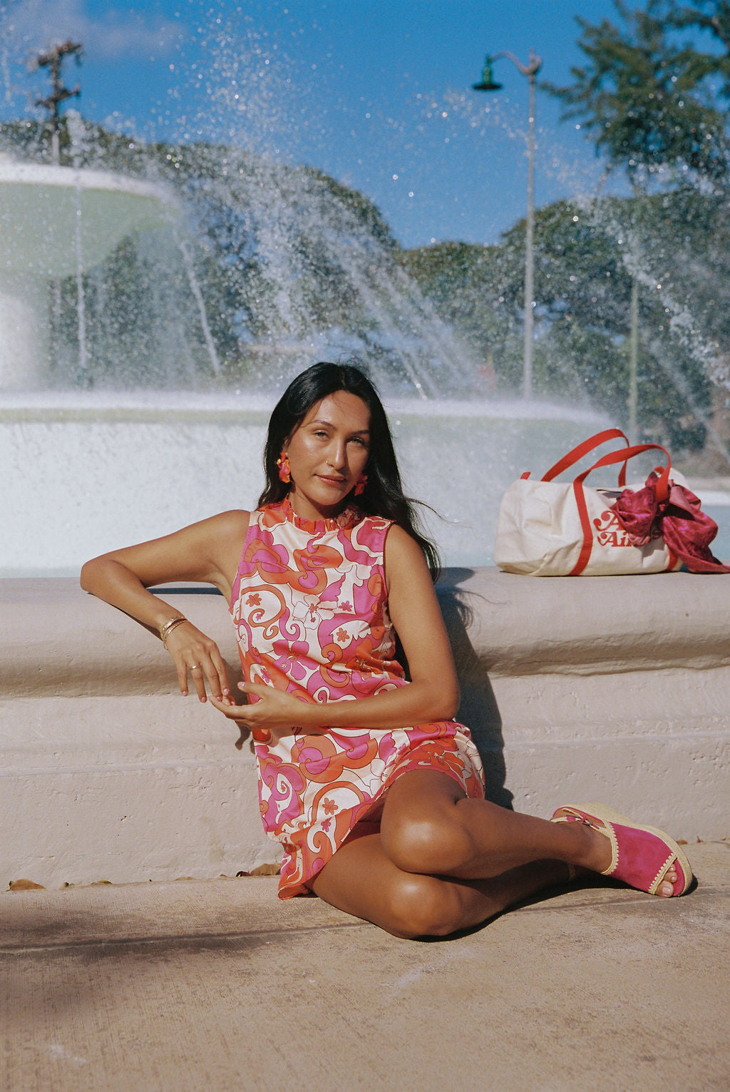 Jennie Dress in Psychedelic Hibiscus