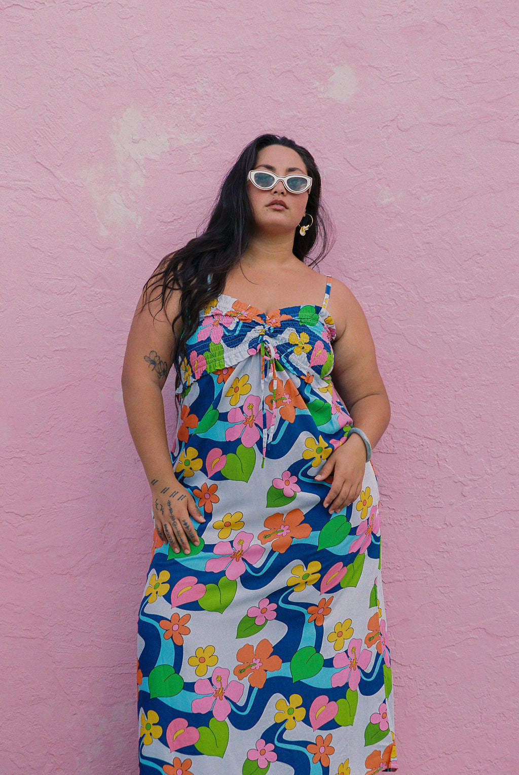 Lydia Dress in Floral Stream