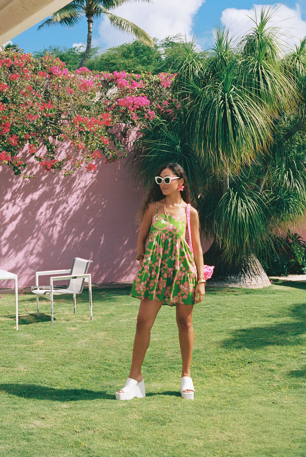 Mini Rell Dress in Watermelon Lei