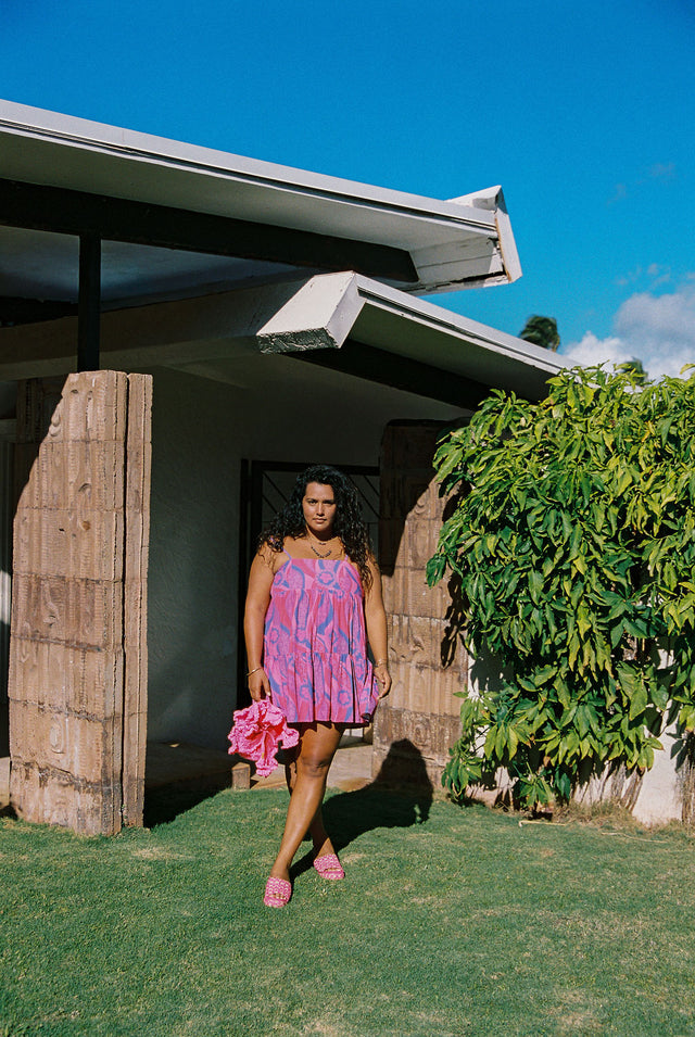 Mini Rell Dress in Electric Bloom