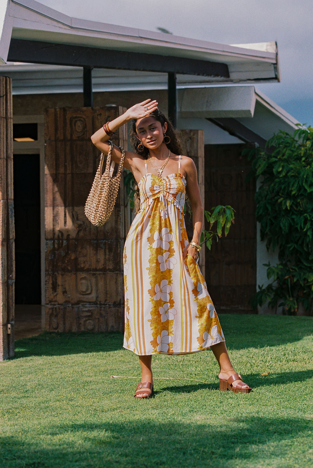 Lydia Dress in Vintage Stripes