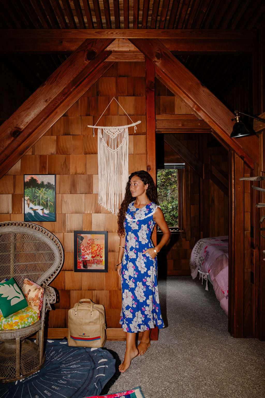 Haunani Dress in Deep Blue Kokio