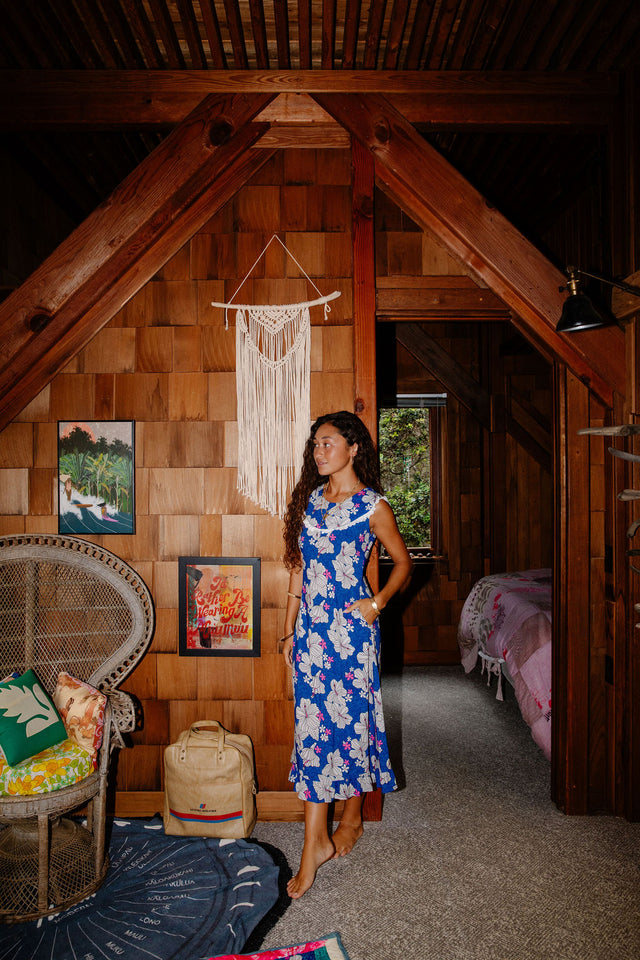 Haunani Dress in Deep Blue Kokio