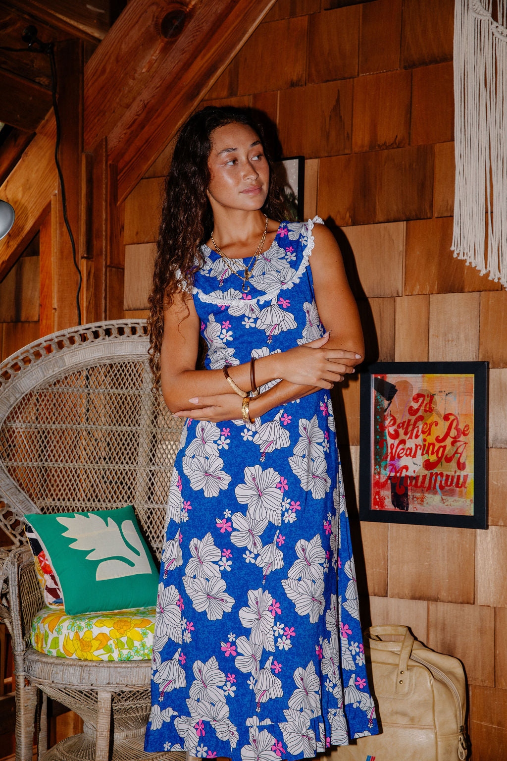 Haunani Dress in Deep Blue Kokio