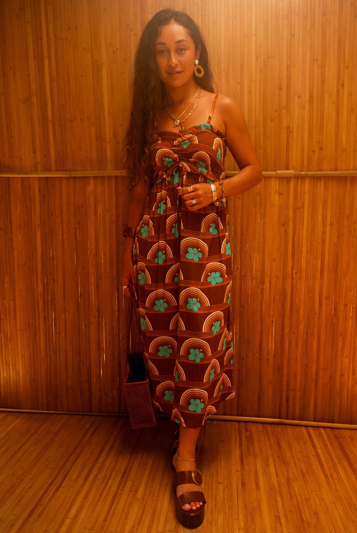 Lydia Dress in Hibiscus Sunset