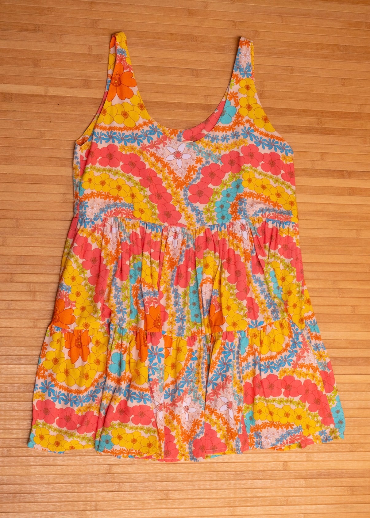 Isabella Dress in Peachy Lei Day