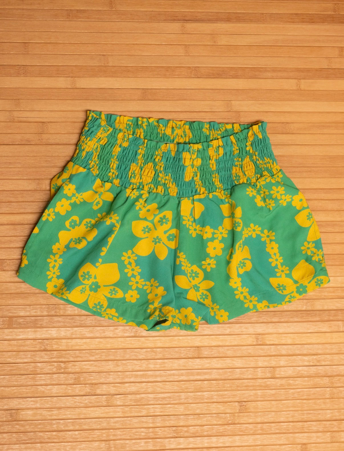 Beverly Shorts in Teal Lei Pareu