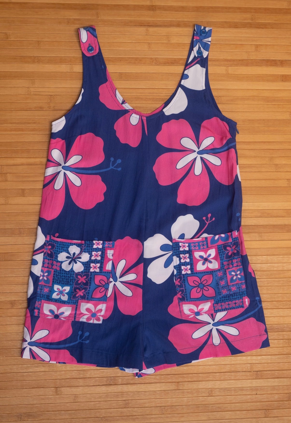 Patsy Romper in Electric Hibiscus