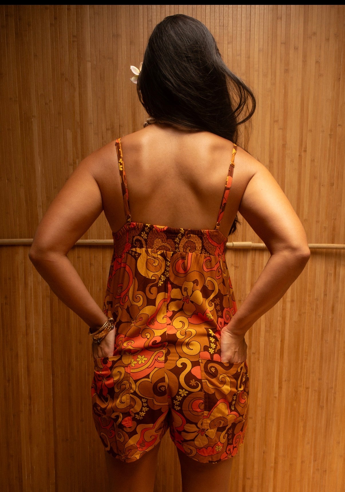 Iolani Romper in Psychedelic Hibiscus