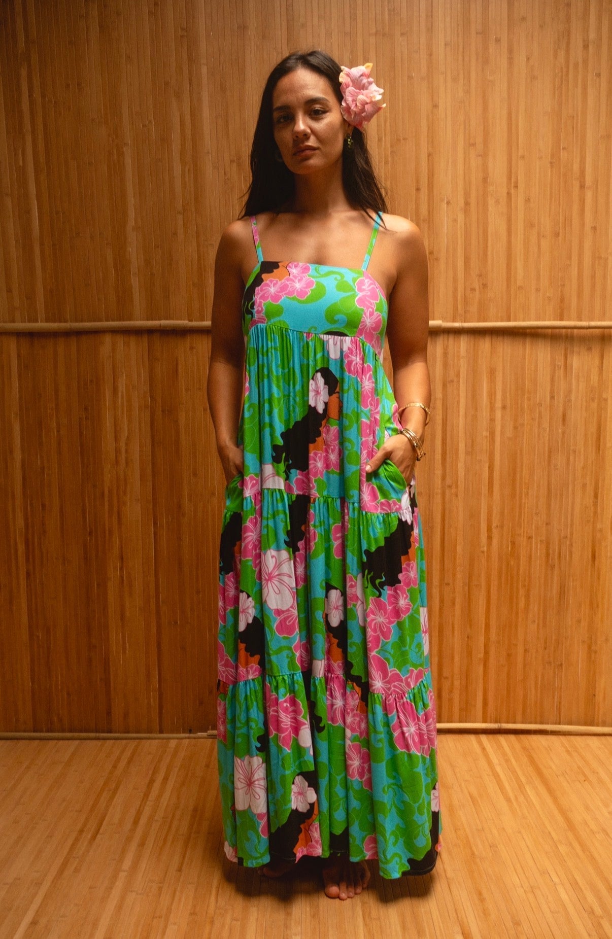 Maxi Rell Dress in Sweet Lady-Green River