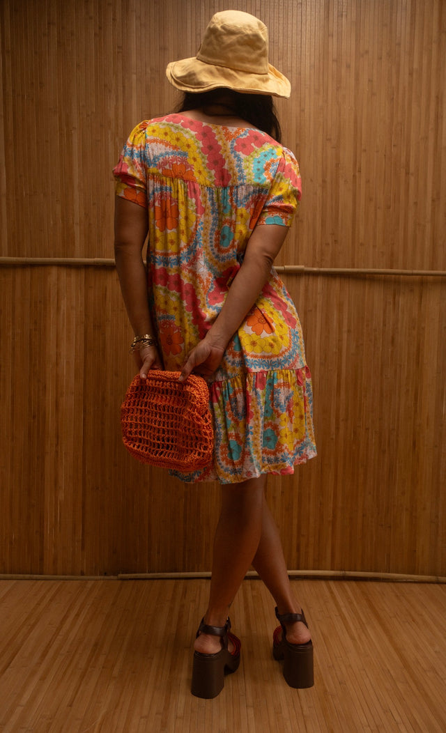Emma Dress in Peachy Lei Day