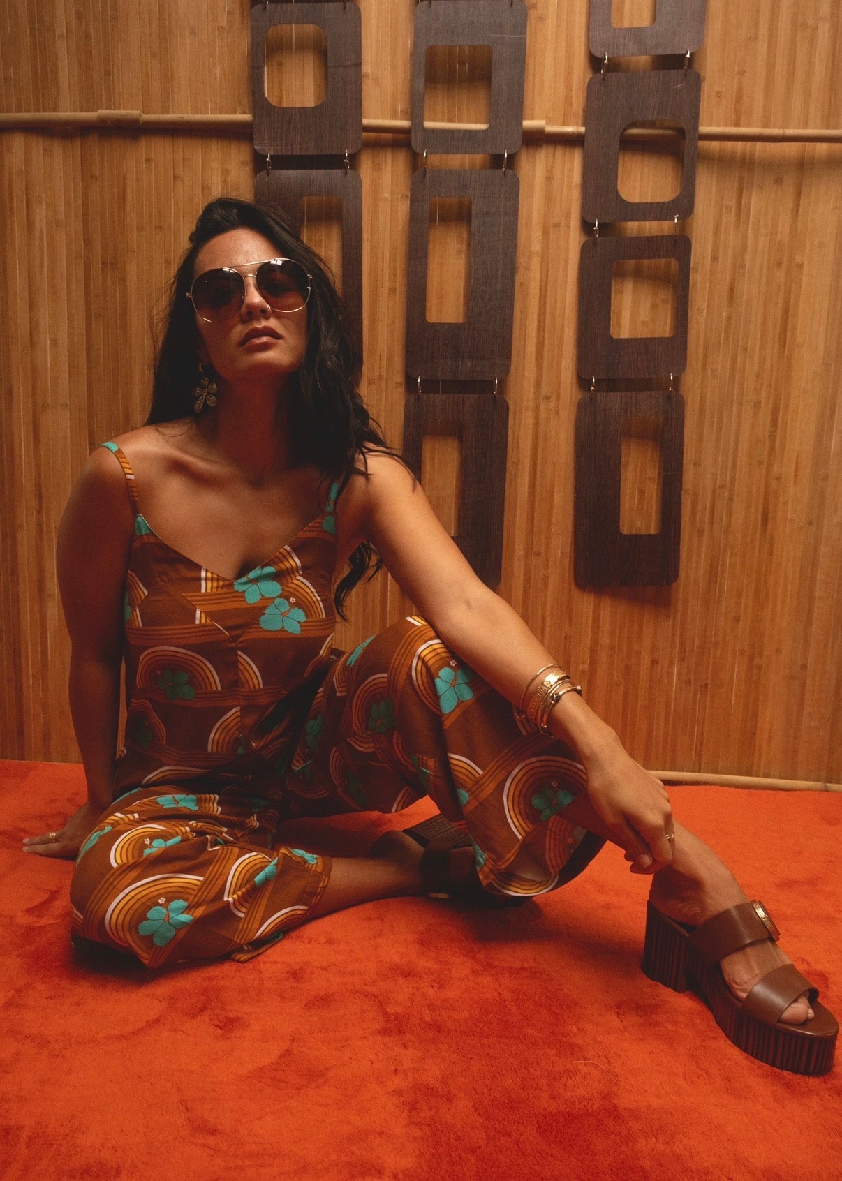 Iolani Jumpsuit in Hibiscus Sunset
