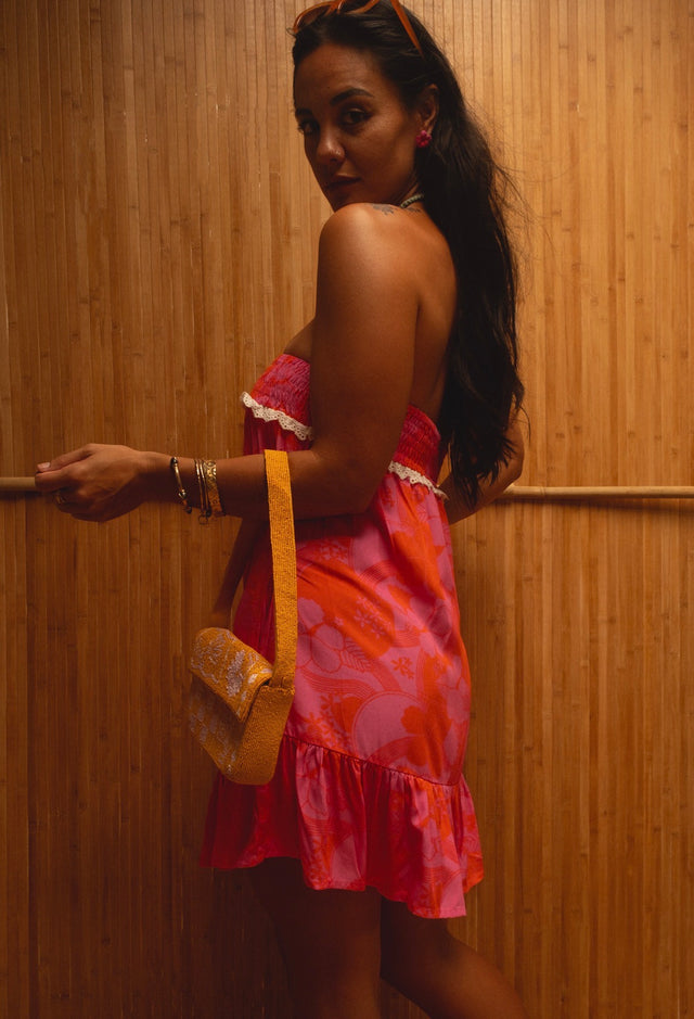 Mahina Dress in Mod Strawberry Guava