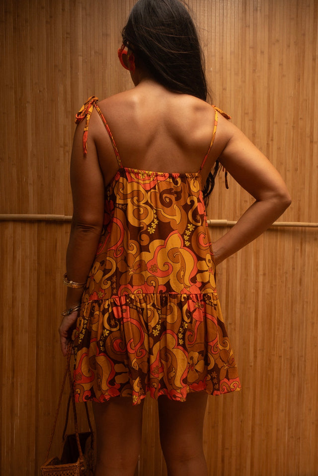 Paulette Dress in Psychedelic Hibiscus