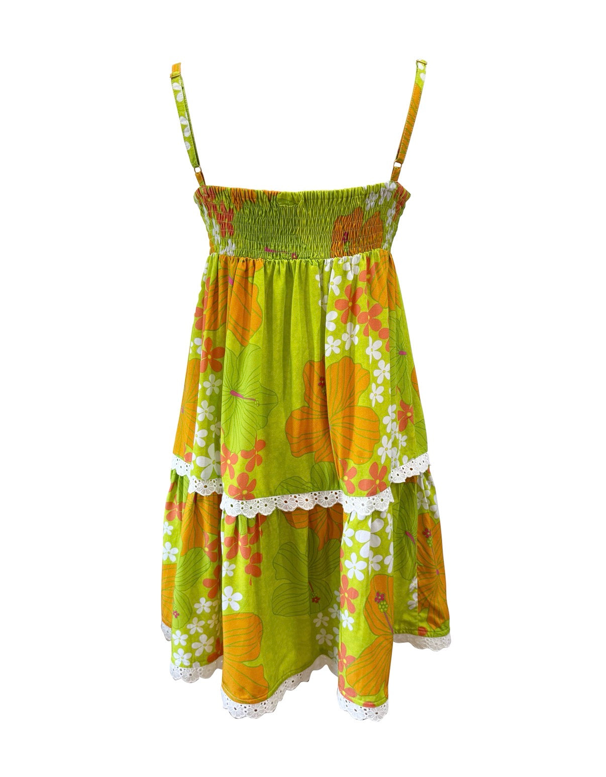 Grace Dress in Lime & Tangerine Dream