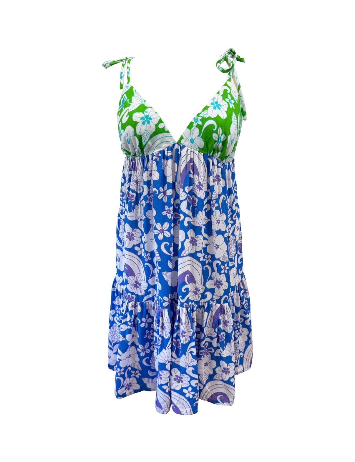 Paulette Dress in Blue & Green Dream