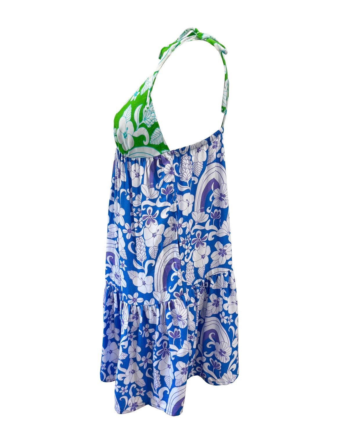 Paulette Dress in Blue & Green Dream