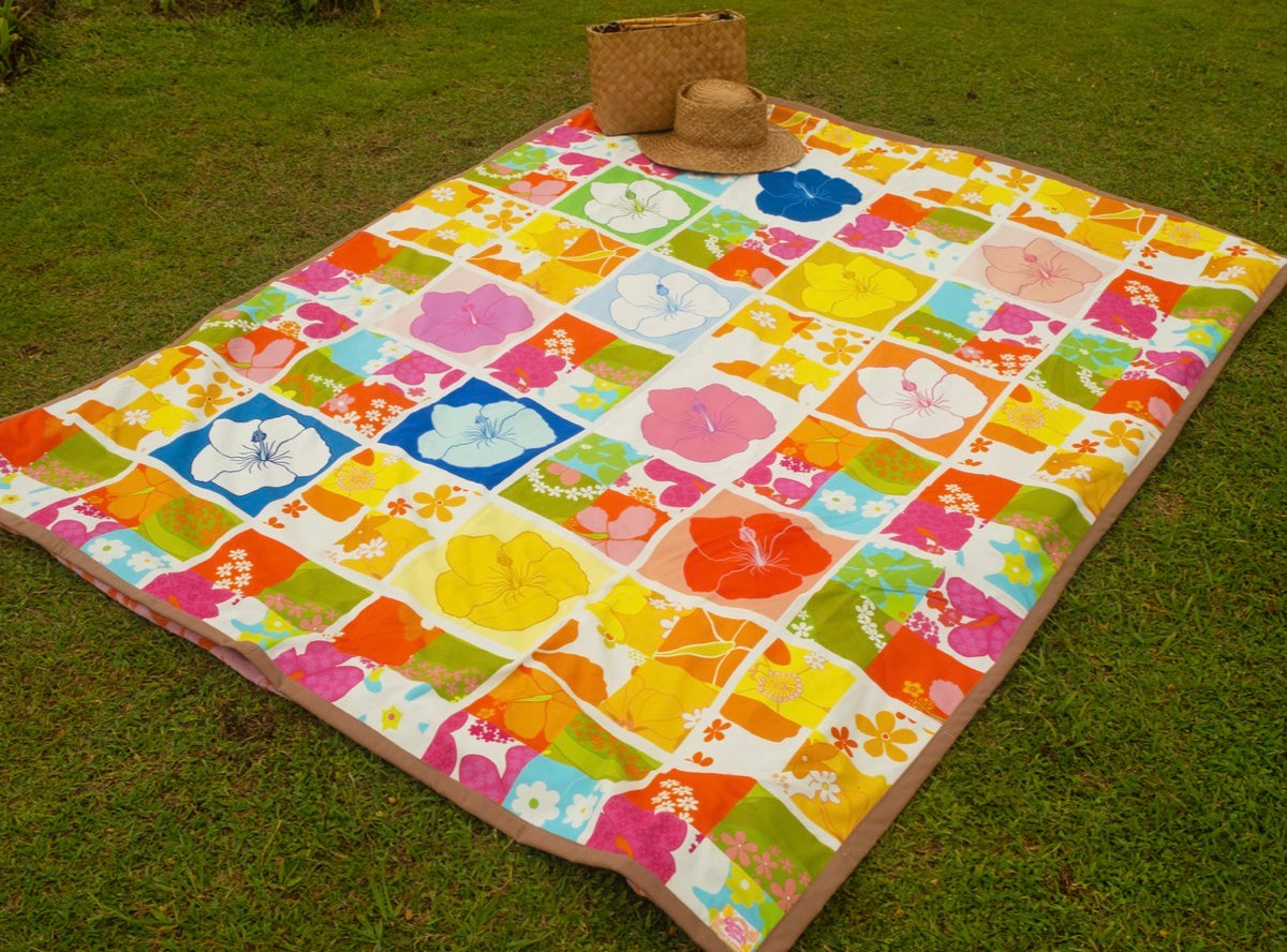 Pre-Order Hibiscus Squares Quilt