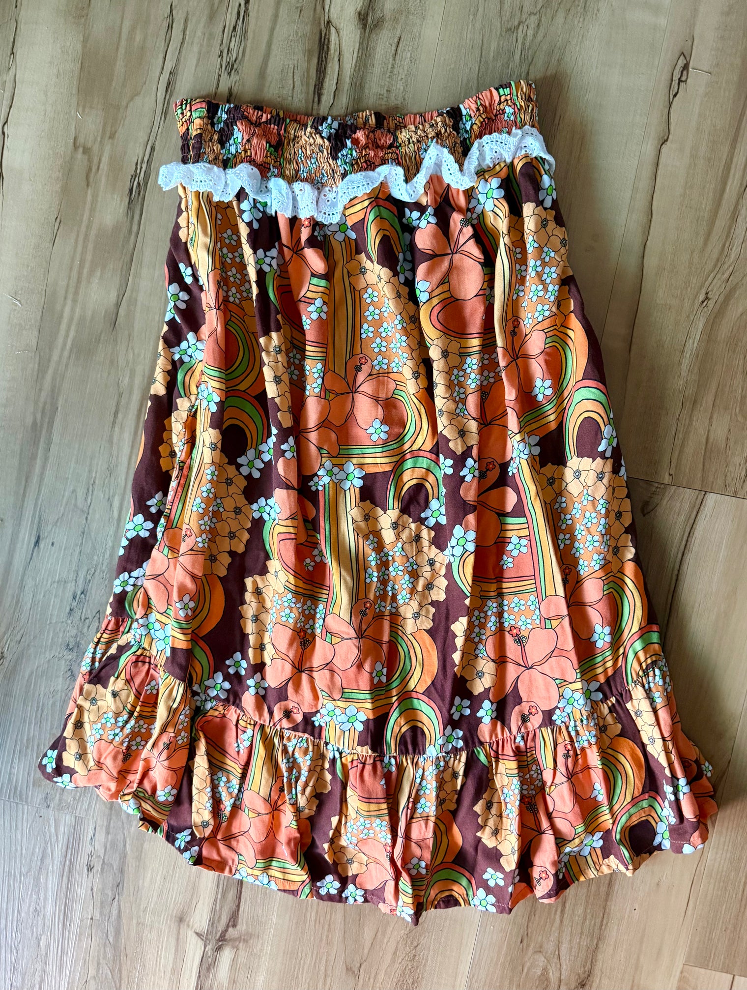 Mahina Dress in Retro Rainbow