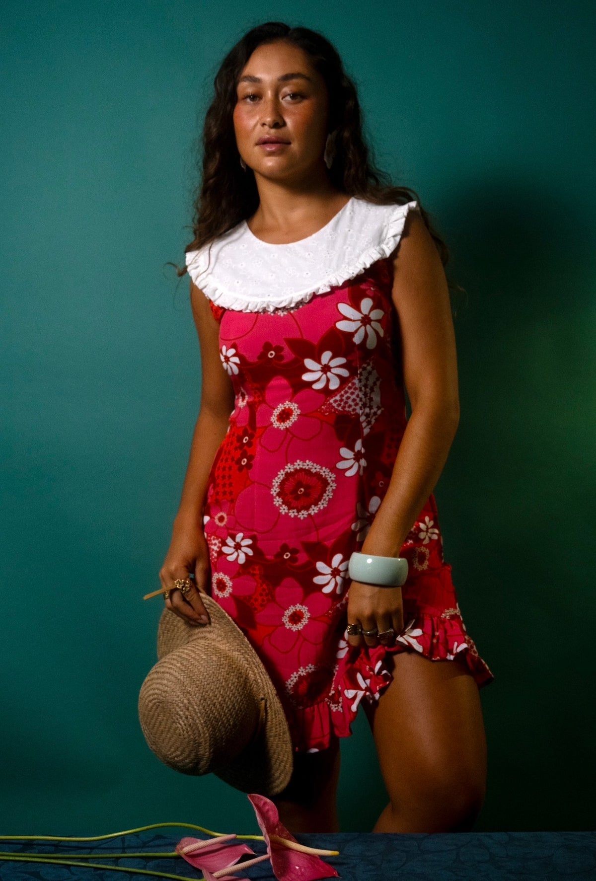 Mini Haunani Dress in Pink Tiare Garden