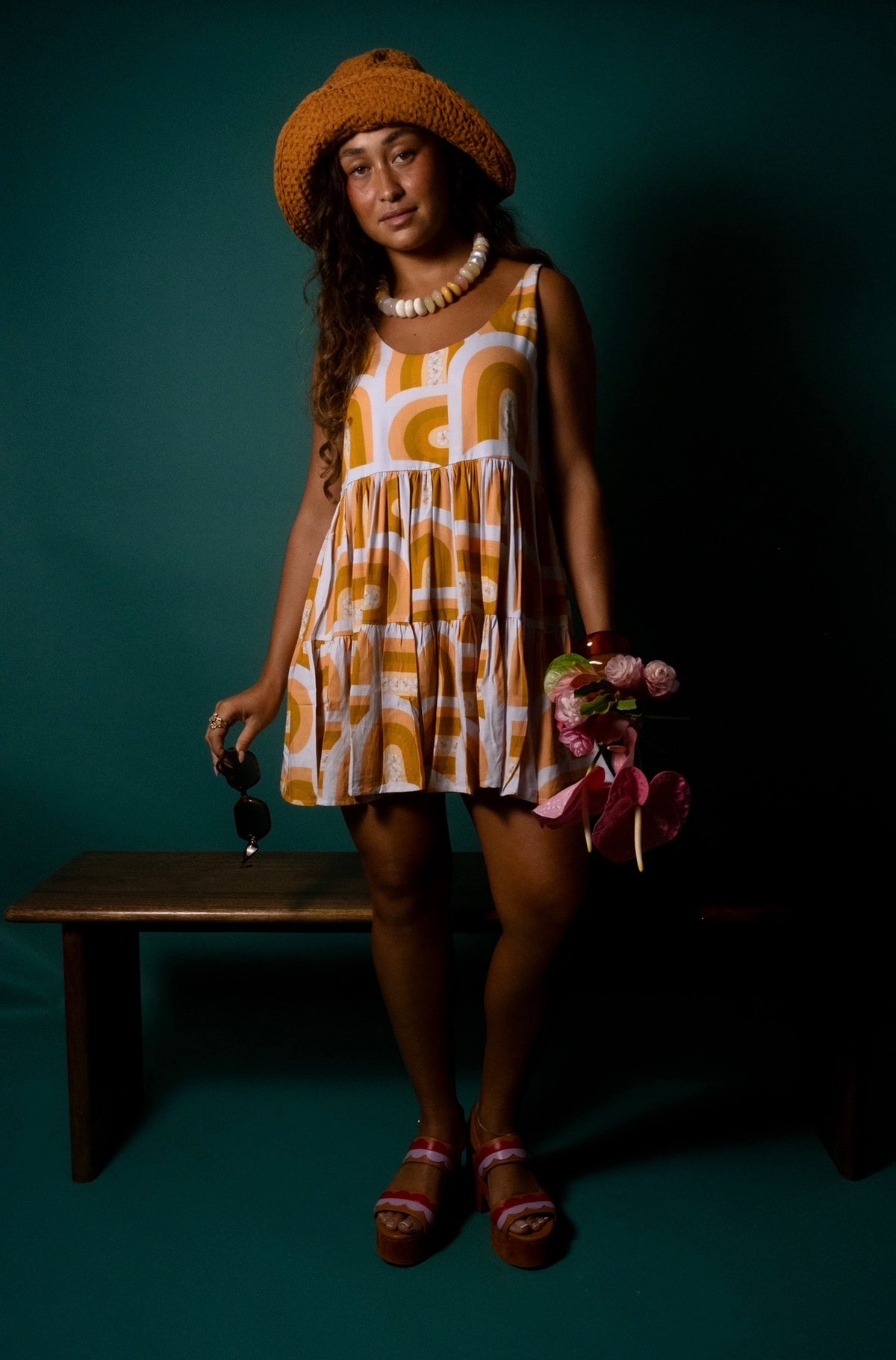 Isabella Dress in Golden Rainbows
