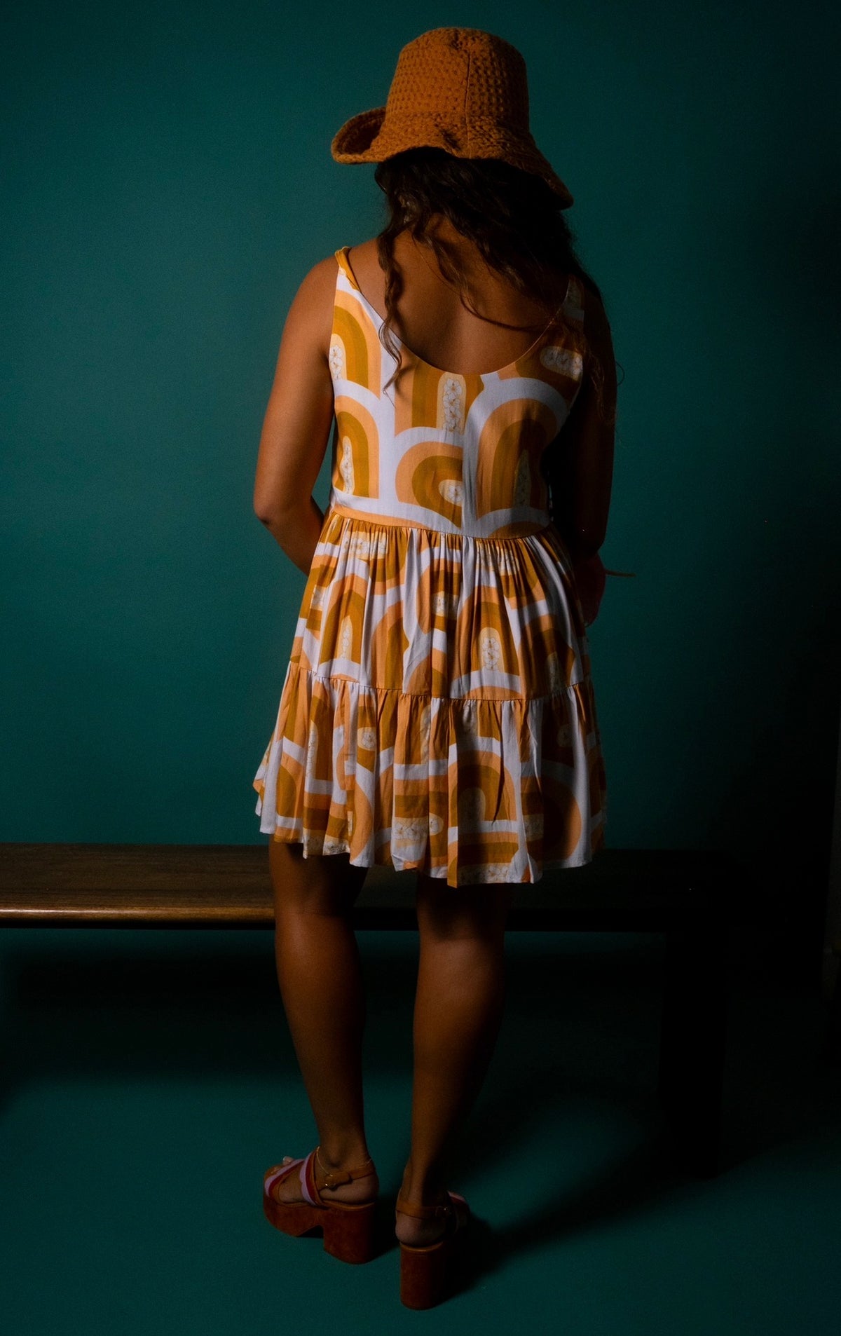 Isabella Dress in Golden Rainbows