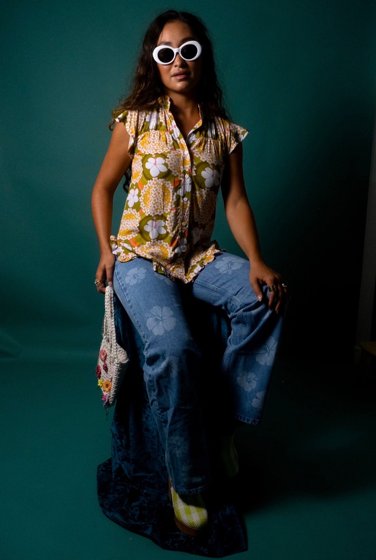 Mary Top in Hibiscus Halo