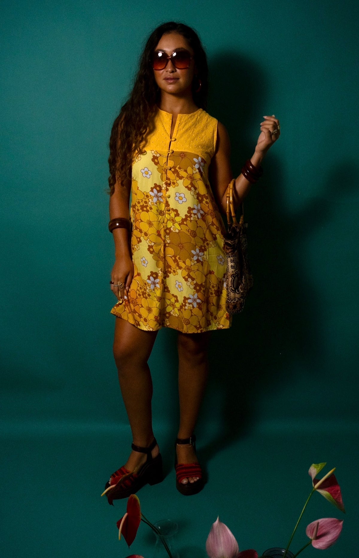 Laura Dress in Sunshine Blooms