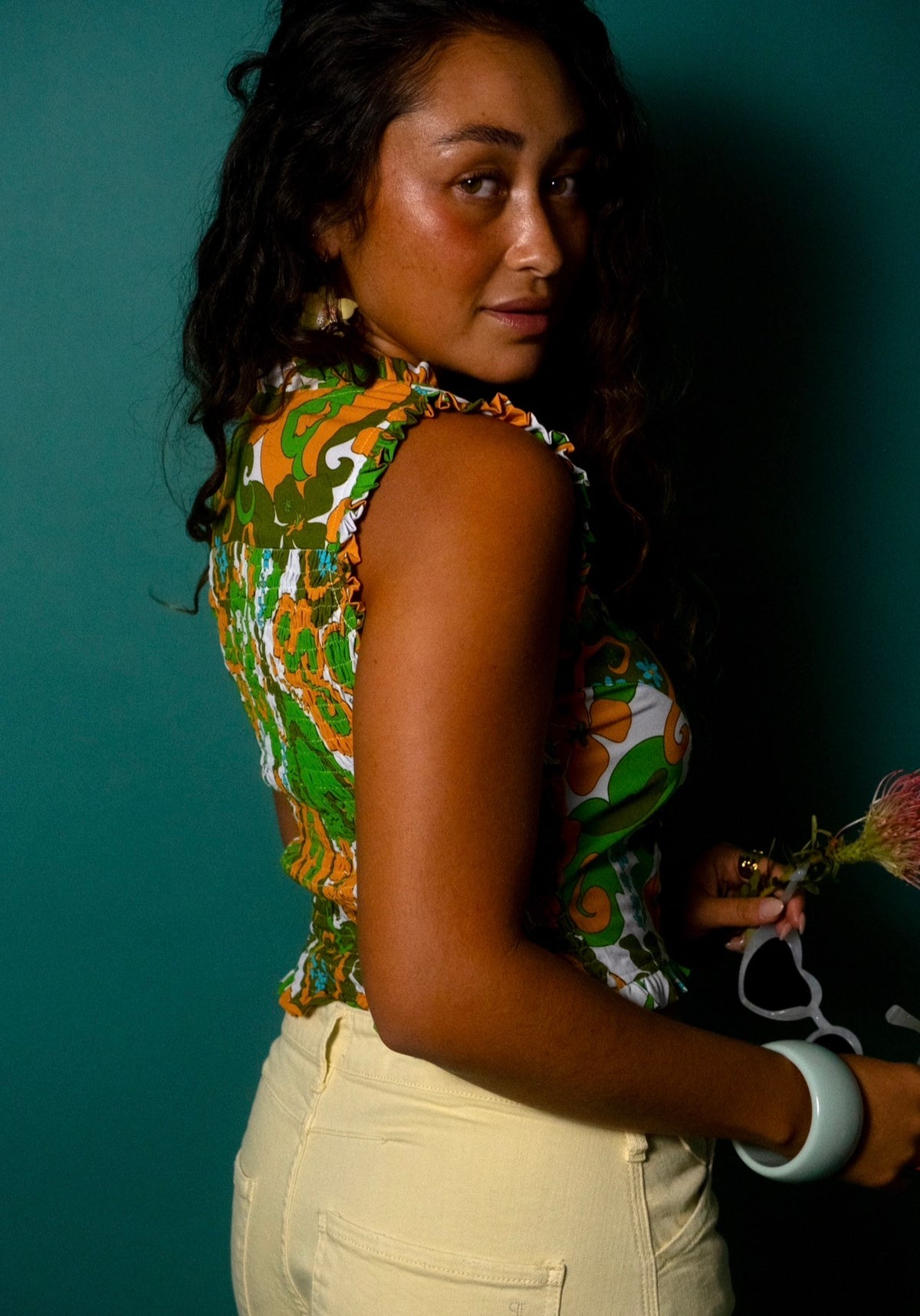 Lucy Top in Psychedelic Lemon Lime