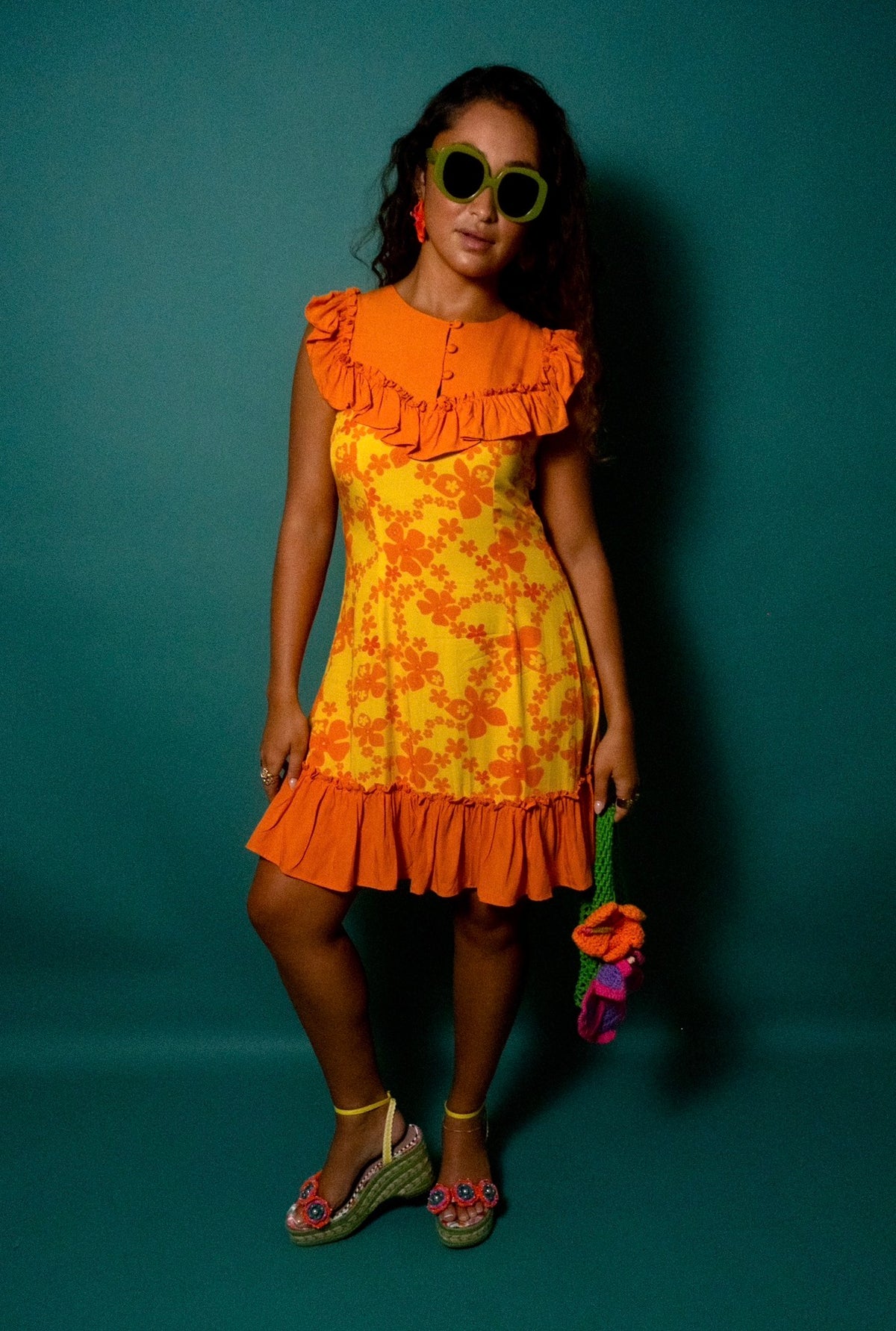 Ruth Dress in Mango Lei