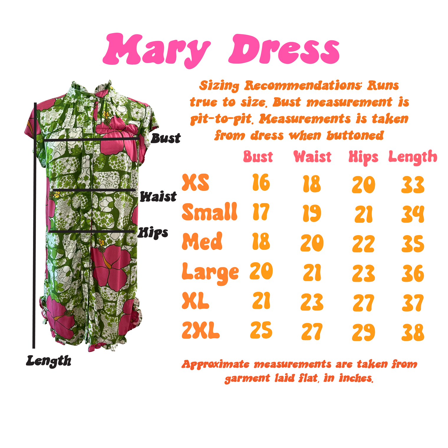 Mary Dress in Pink Lei Ladies