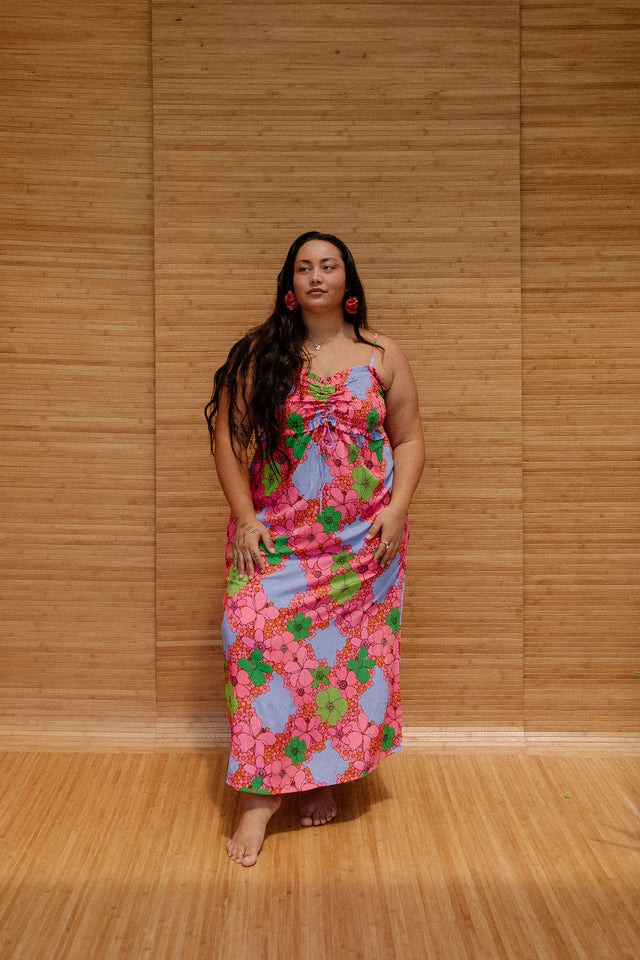 Lydia Dress in Lei Grid