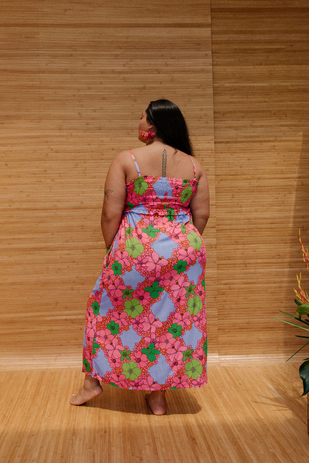 Lydia Dress in Lei Grid