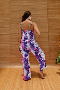 Iolani Jumpsuit in Purple Jade's Orchids