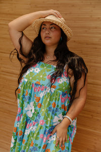 Mini Rell Dress in Blue Pua Party