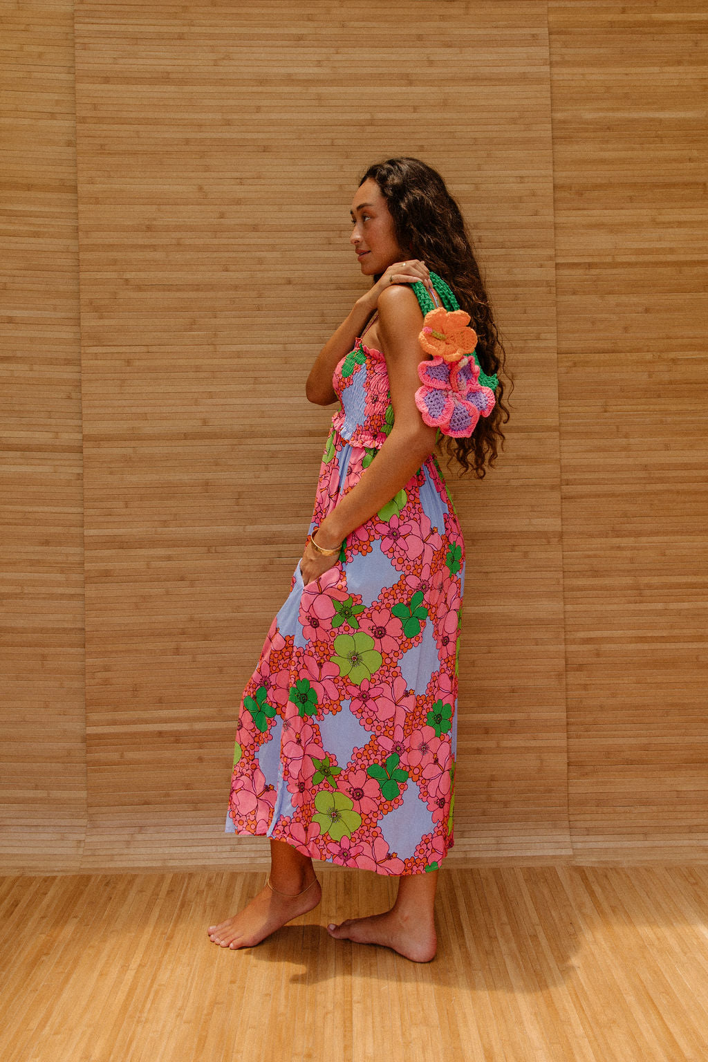 Lydia Dress in Lei Grid