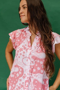 Mary Dress in Pink Lei Ladies