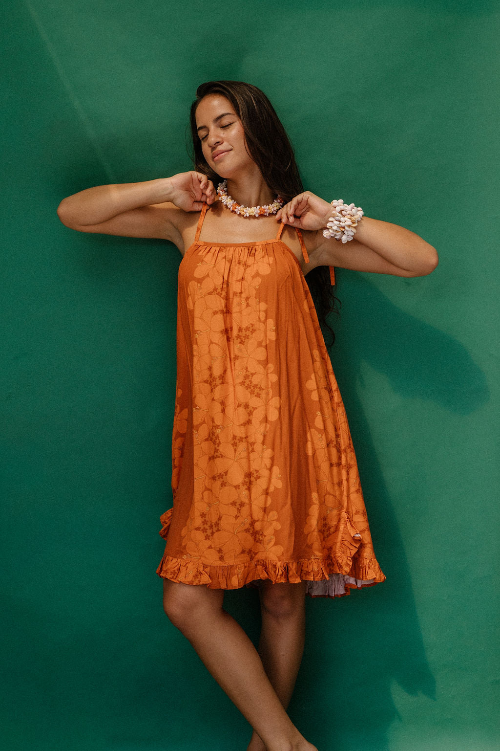 Colette Dress in Wild Hibiscus