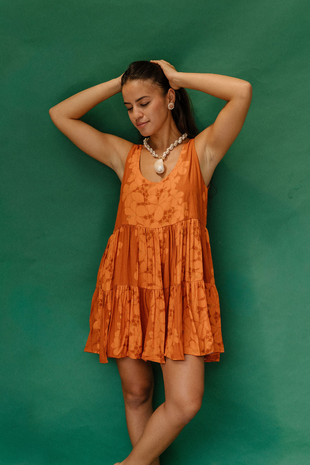 Isabella Dress in Wild Hibiscus