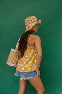 Natasha Top in Golden Diamonds