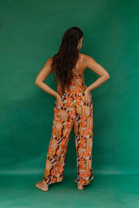 Iolani Jumpsuit in Brown Retro Rainbow