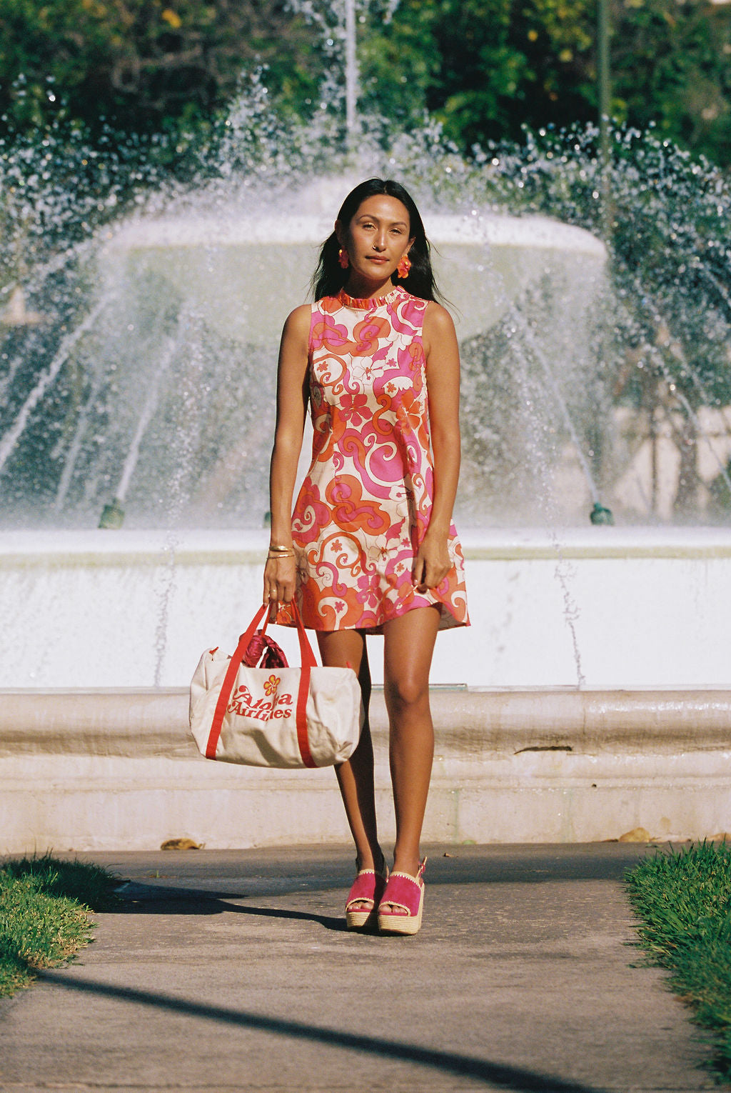 Jennie Dress in Psychedelic Hibiscus