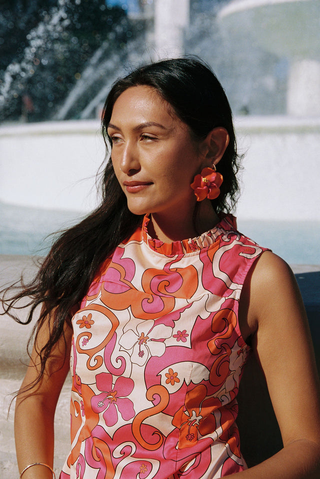 Jennie Dress in Psychedelic Hibiscus