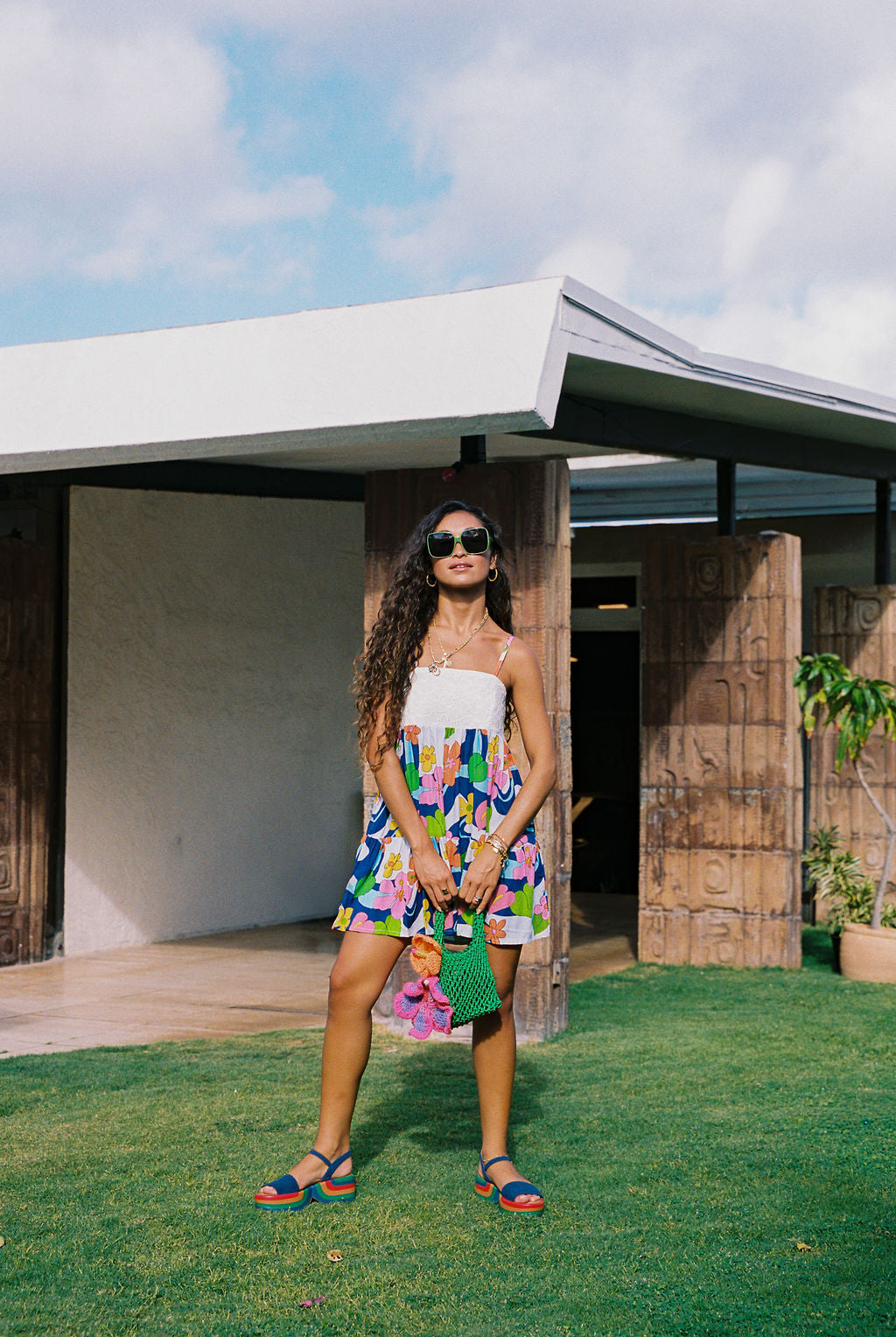 Mini Rell Dress in Floral Stream